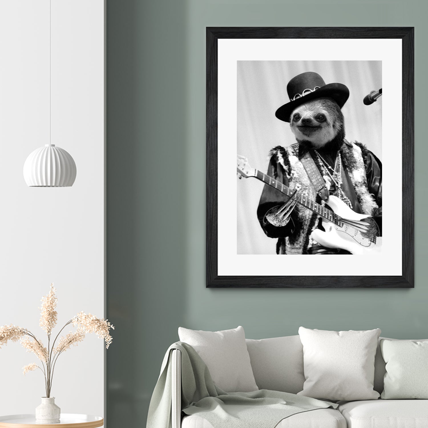 Rockstar Sloth #2 by Luigi Tarini on GIANT ART - gray photo manipulation