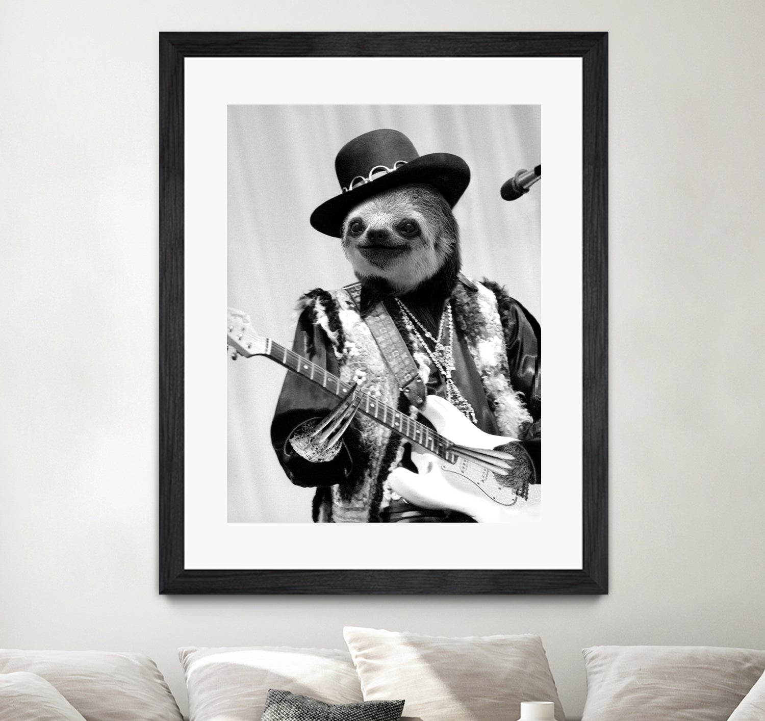 Rockstar Sloth #2 by Luigi Tarini on GIANT ART - gray photo manipulation