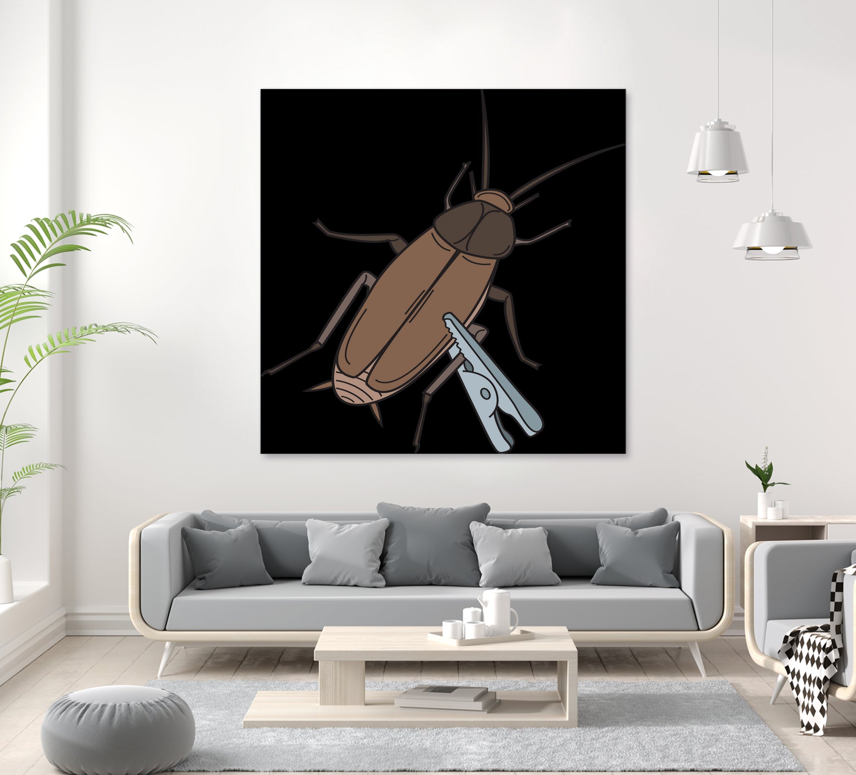 Roach-Clip by Proper Ganders on GIANT ART - brown vector illustration