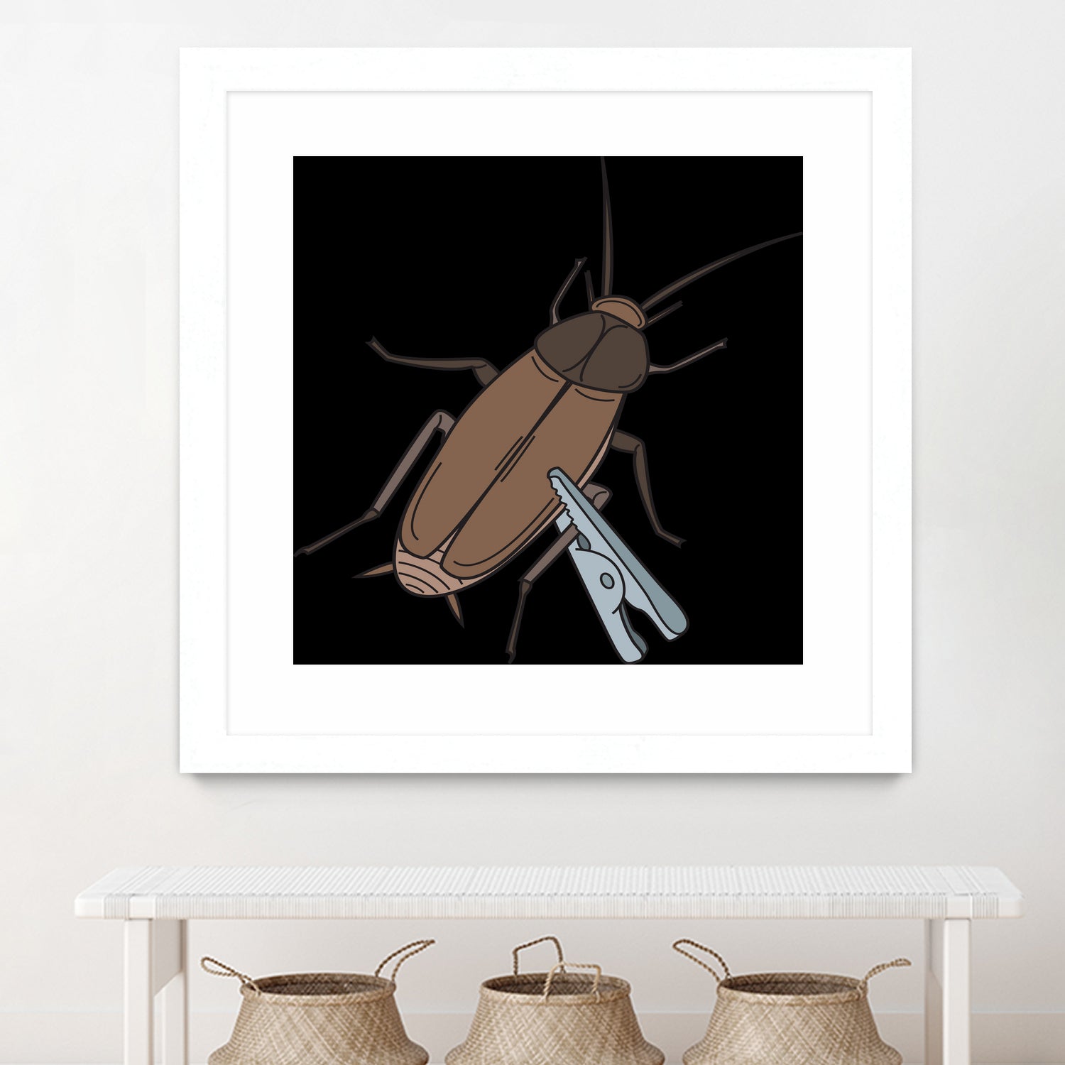 Roach-Clip by Proper Ganders on GIANT ART - brown vector illustration