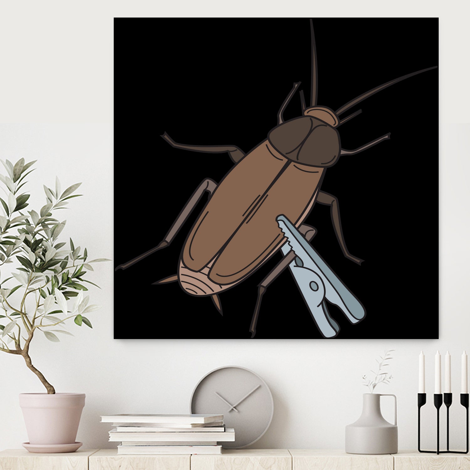 Roach-Clip by Proper Ganders on GIANT ART - brown vector illustration