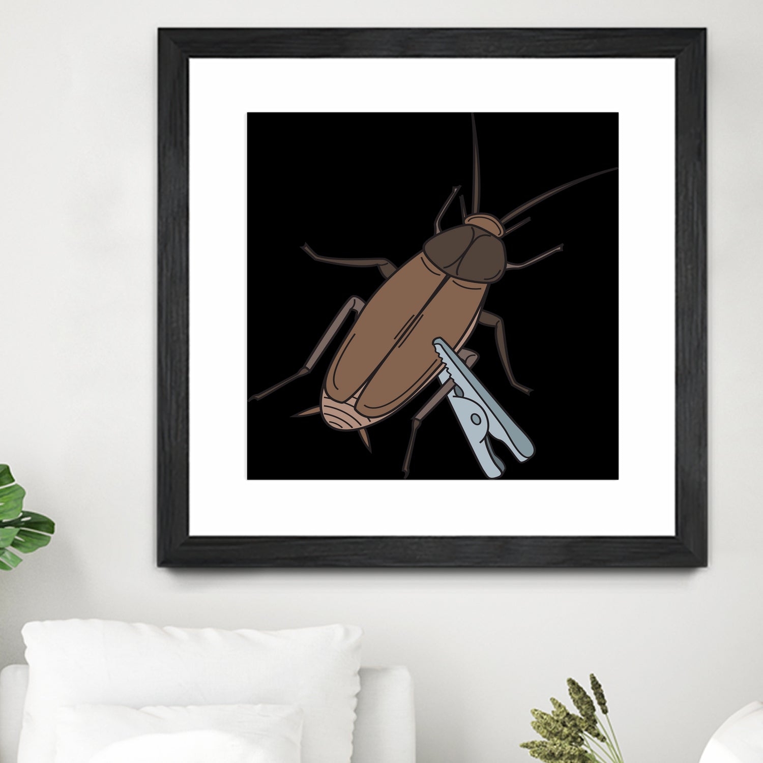 Roach-Clip by Proper Ganders on GIANT ART - brown vector illustration