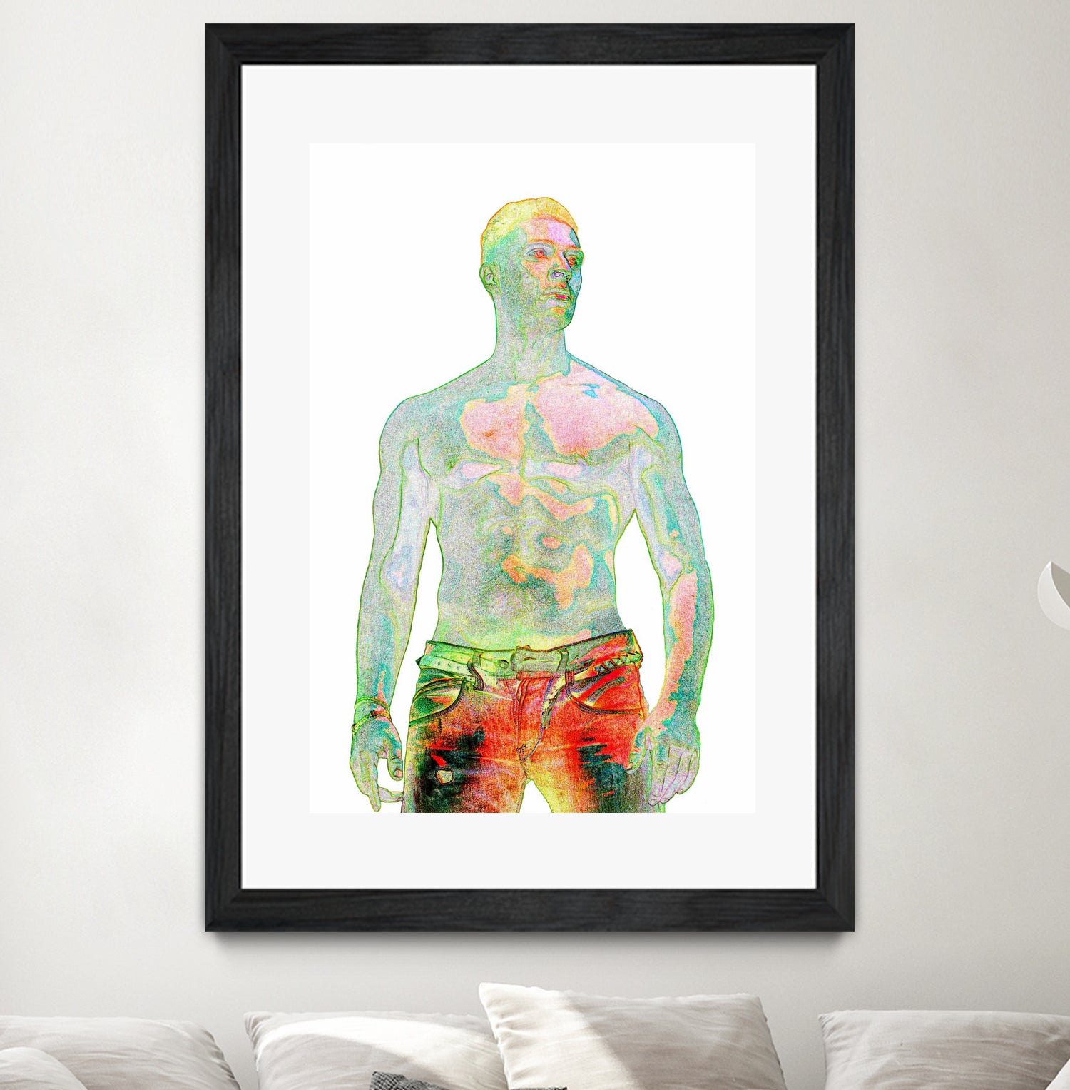 nude man by Sarune Ivoskaite on GIANT ART - orange digital drawing