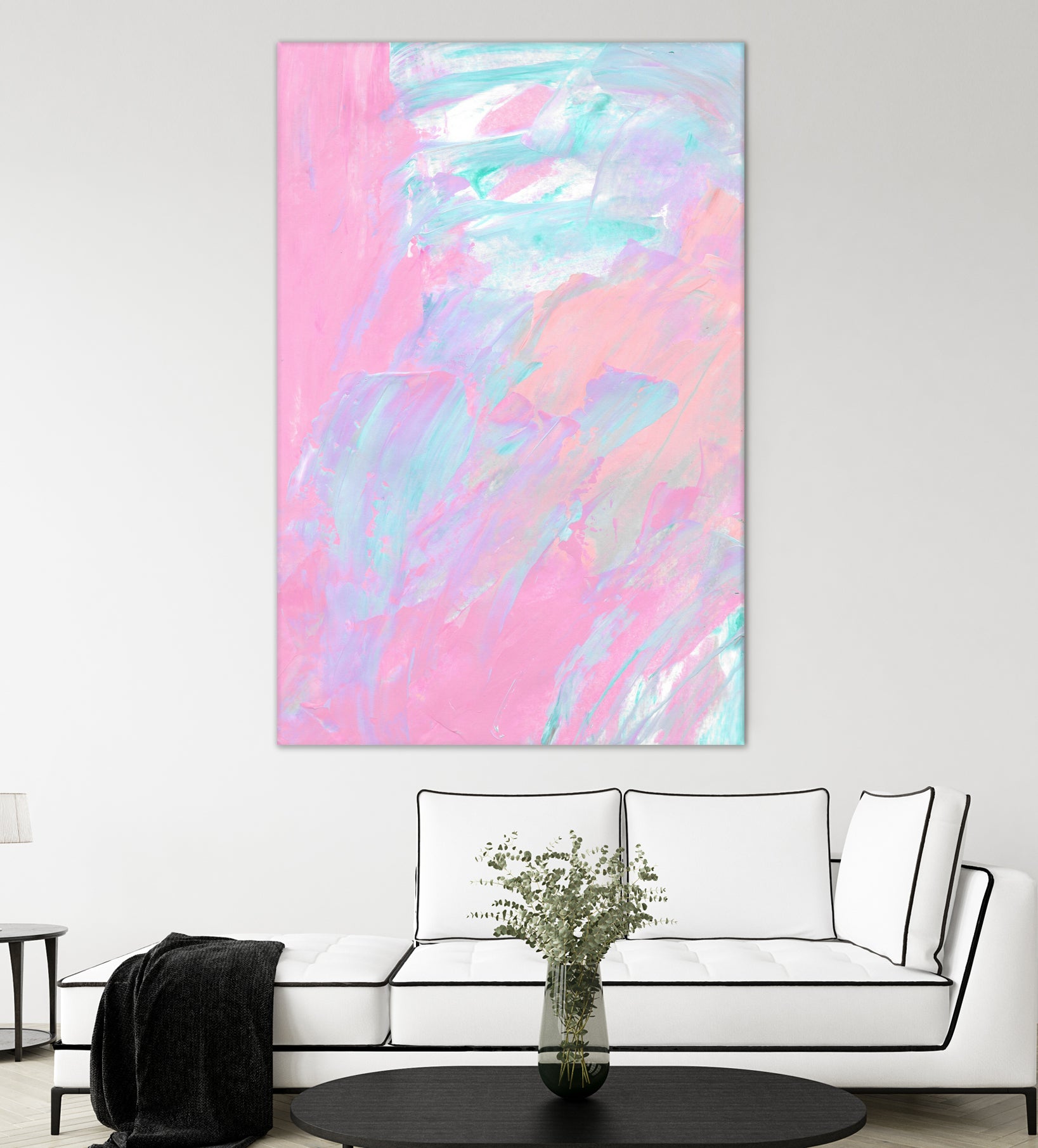 Abstract 2494 by Cecilie Karoline on GIANT ART - pink mixed media