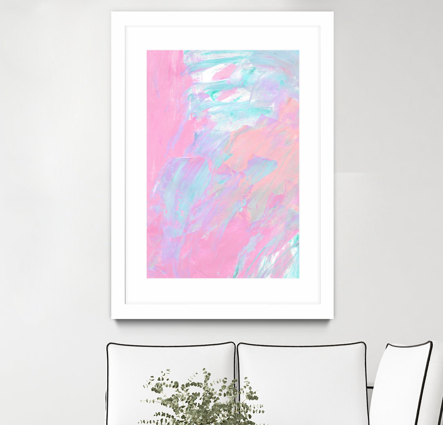 Abstract 2494 by Cecilie Karoline on GIANT ART - pink mixed media