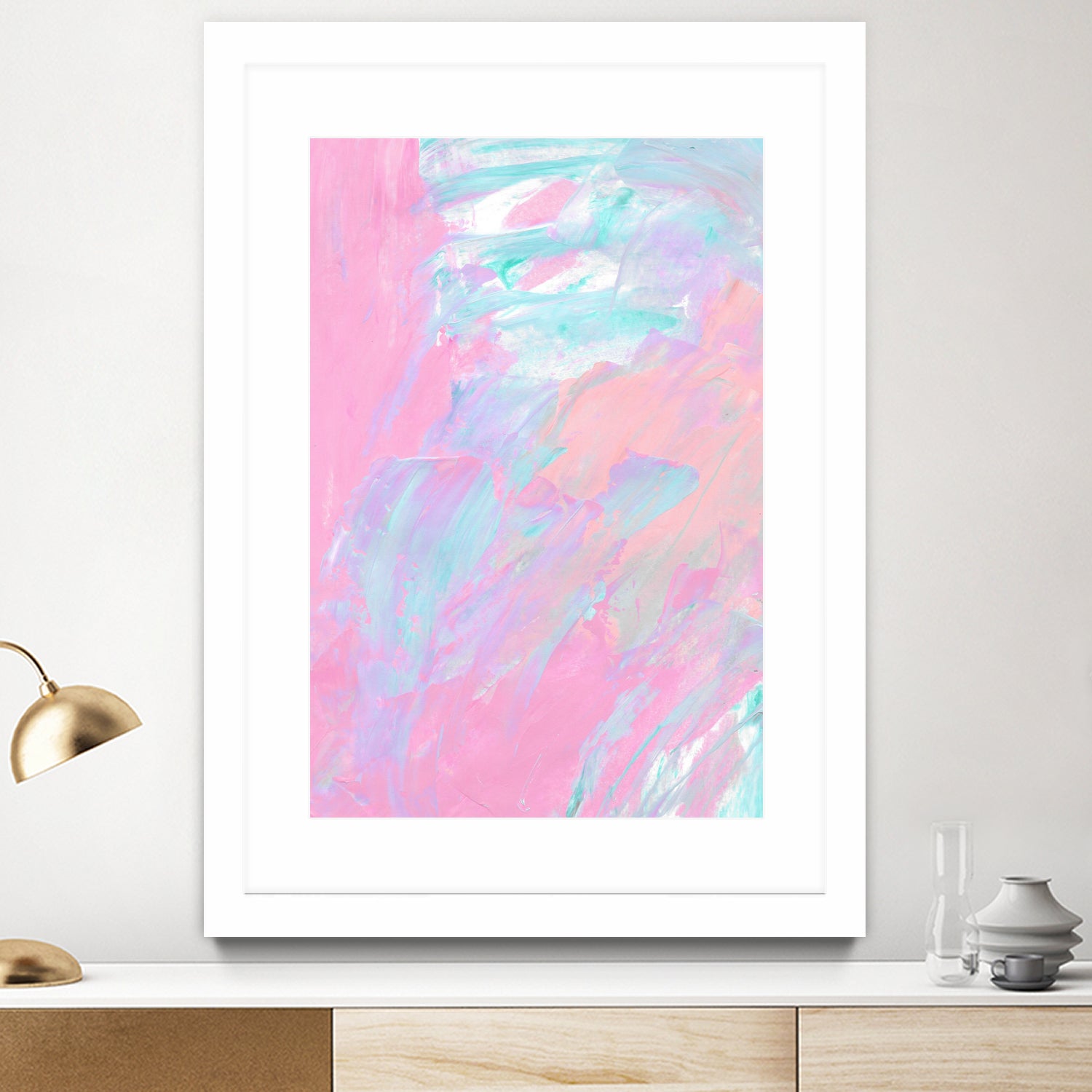 Abstract 2494 by Cecilie Karoline on GIANT ART - pink mixed media