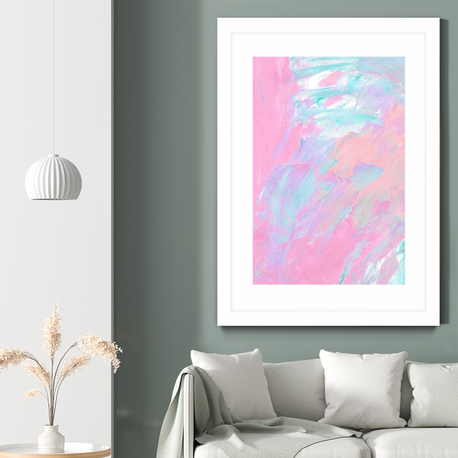 Abstract 2494 by Cecilie Karoline on GIANT ART - pink mixed media