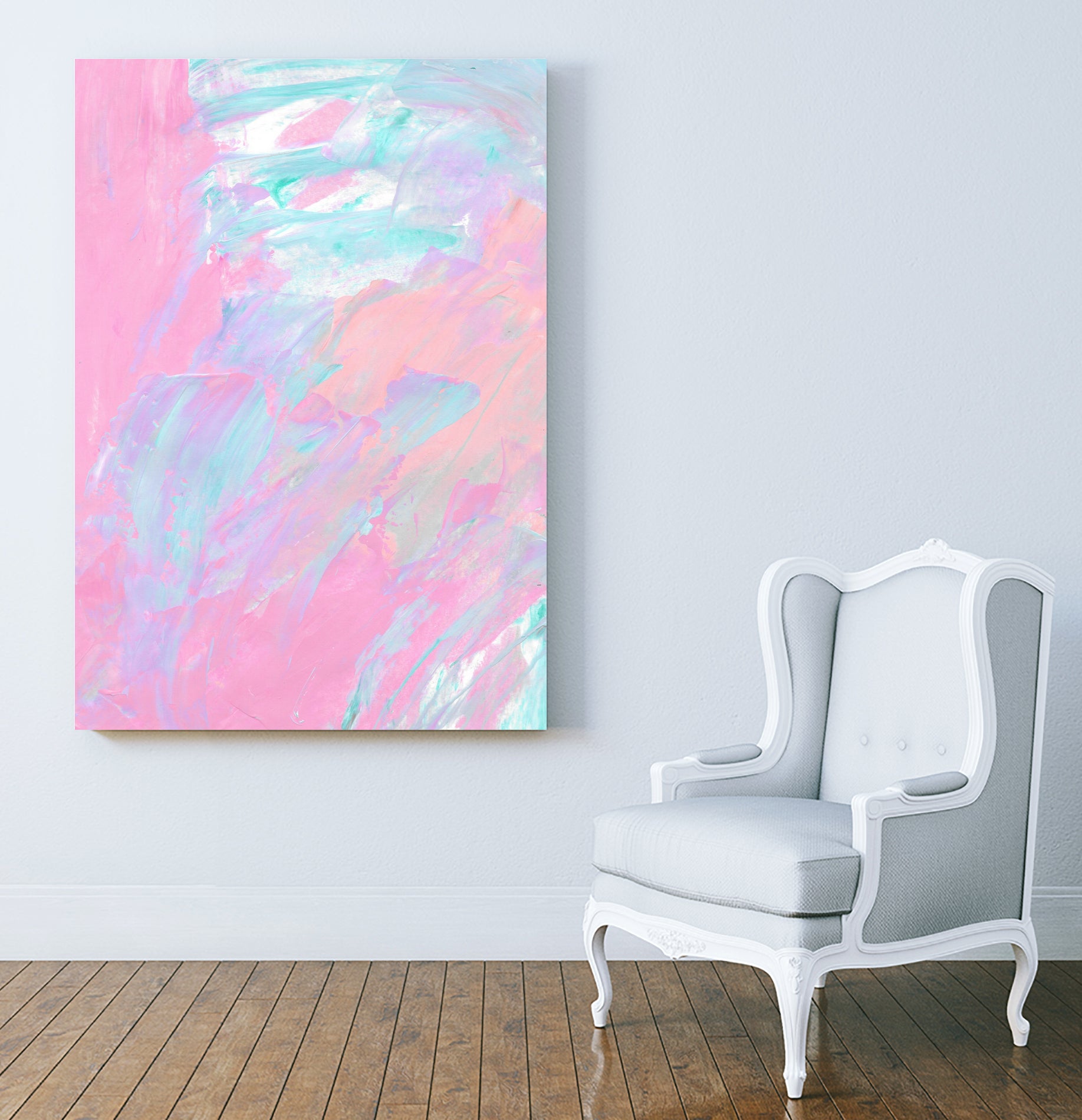 Abstract 2494 by Cecilie Karoline on GIANT ART - pink mixed media