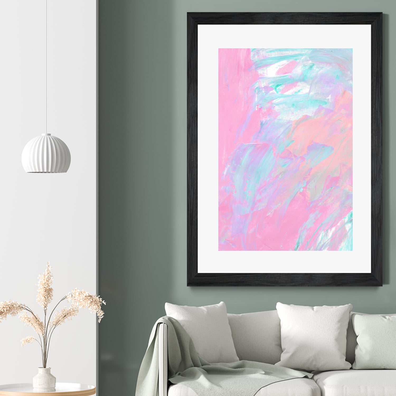 Abstract 2494 by Cecilie Karoline on GIANT ART - pink mixed media