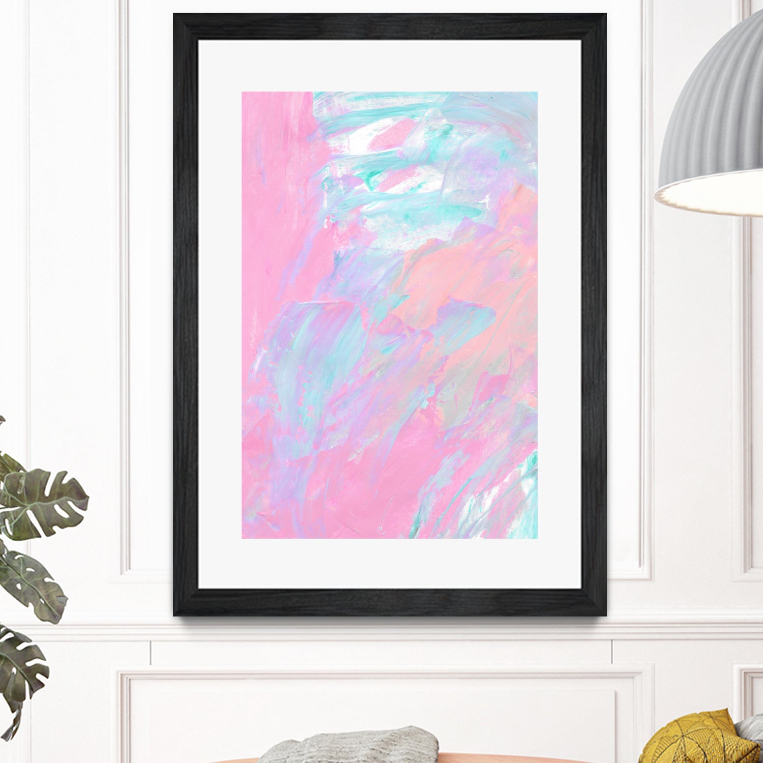 Abstract 2494 by Cecilie Karoline on GIANT ART - pink mixed media