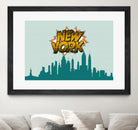 New York Pop Skyline by Octavian Mihai Mielu on GIANT ART - green digital drawing