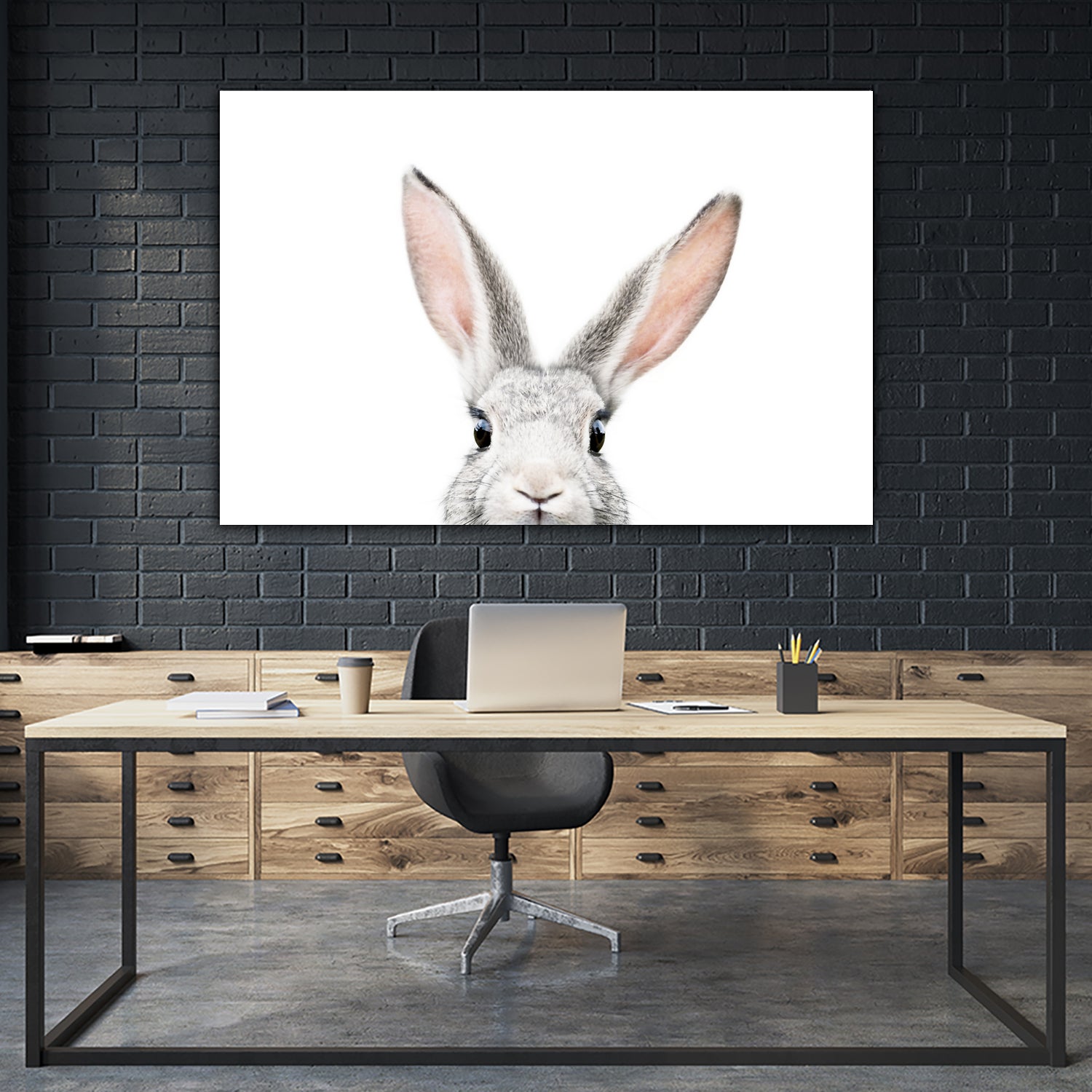 Bunny by Kathrin Pienaar on GIANT ART - gray photo manipulation