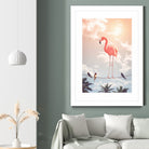 FLAMINGO & FRIENDS by Jonas Loose on GIANT ART - yellow photo manipulation