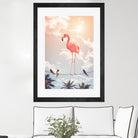 FLAMINGO & FRIENDS by Jonas Loose on GIANT ART - yellow photo manipulation