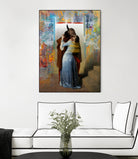 El beso by José Luis Guerrero on GIANT ART - yellow digital painting