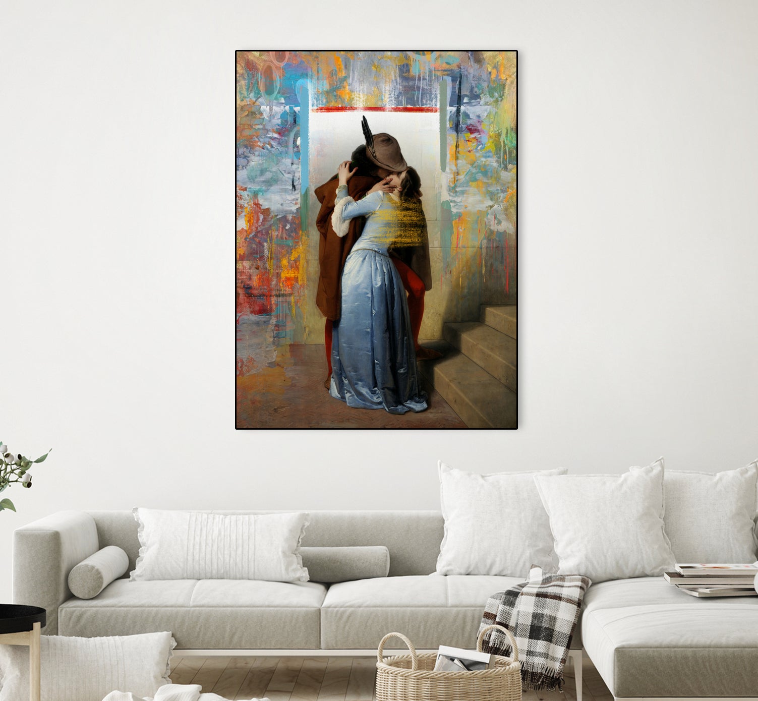 El beso by José Luis Guerrero on GIANT ART - yellow digital painting