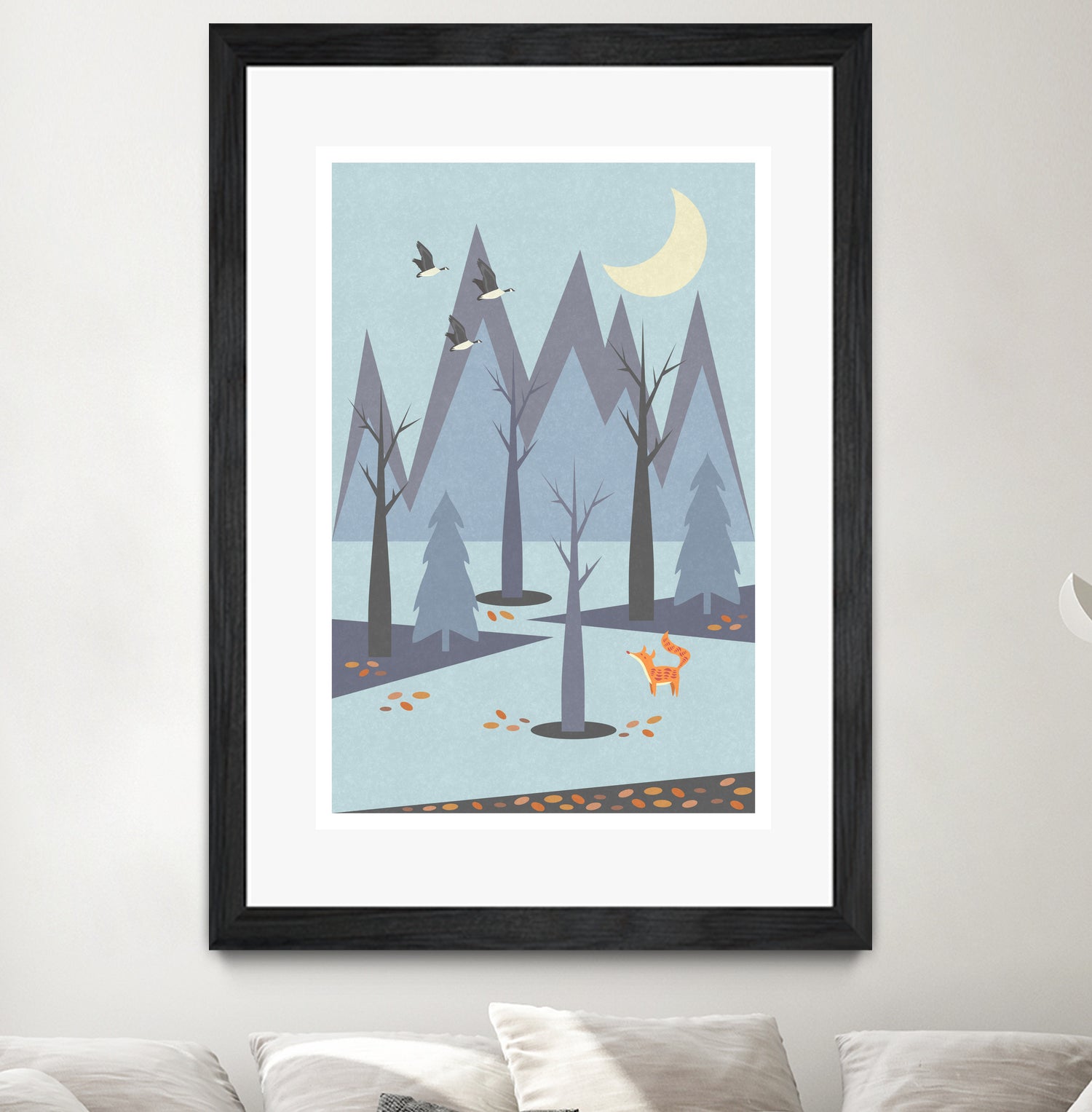 Autumn Feeling by Iveta Sermuksa on GIANT ART - blue vector illustration