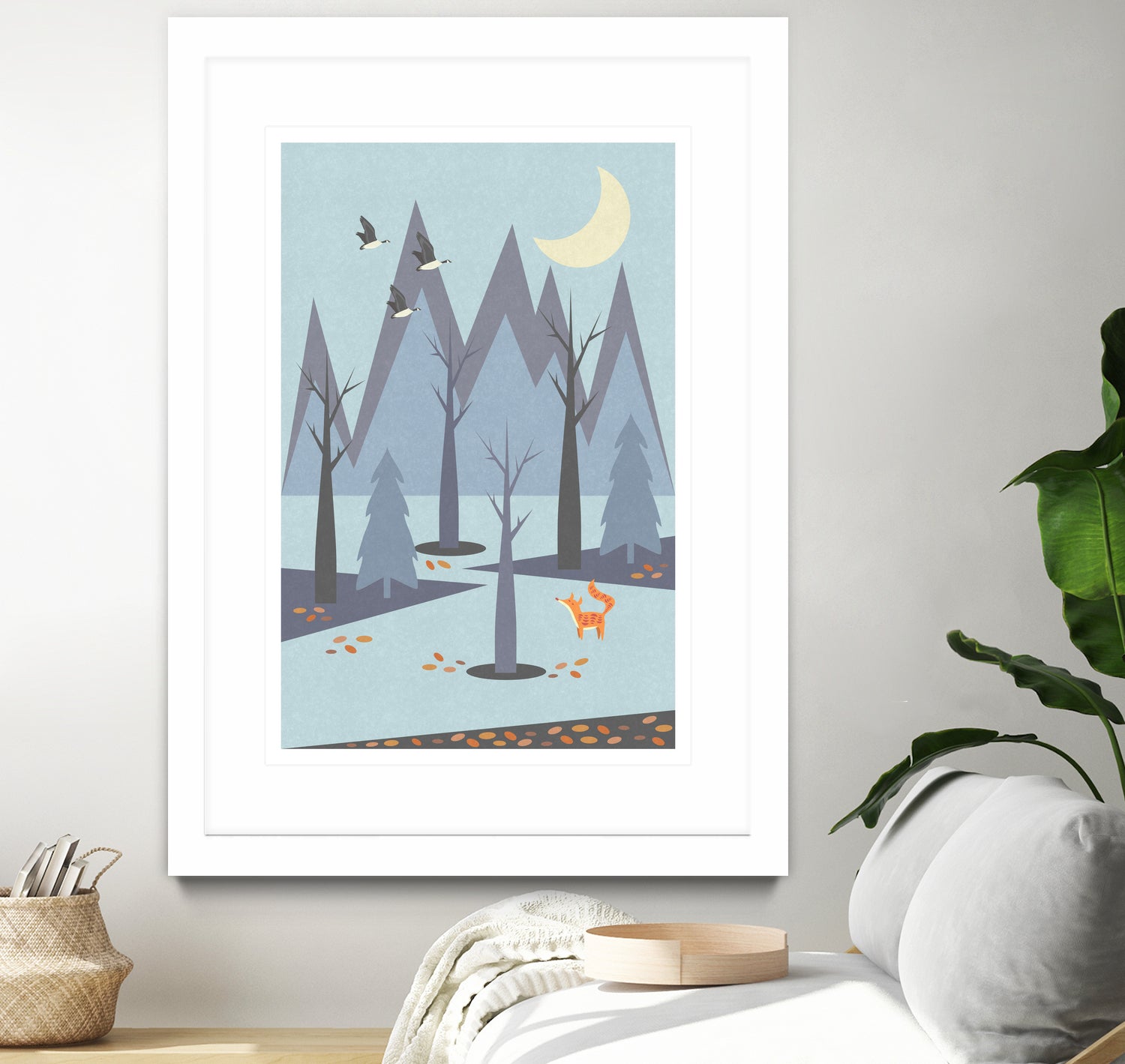 Autumn Feeling by Iveta Sermuksa on GIANT ART - blue vector illustration