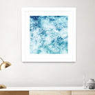 Sea ocean waves blue white by Julia Zayceva on GIANT ART - blue mixed media