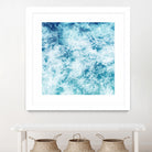 Sea ocean waves blue white by Julia Zayceva on GIANT ART - blue mixed media