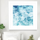 Sea ocean waves blue white by Julia Zayceva on GIANT ART - blue mixed media