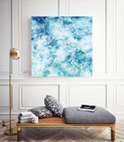 Sea ocean waves blue white by Julia Zayceva on GIANT ART - blue mixed media