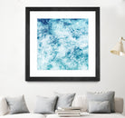 Sea ocean waves blue white by Julia Zayceva on GIANT ART - blue mixed media