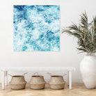Sea ocean waves blue white by Julia Zayceva on GIANT ART - blue mixed media