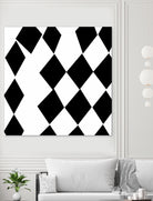 Black and White Harlequin by Katie Lawrence on GIANT ART - white digital drawing