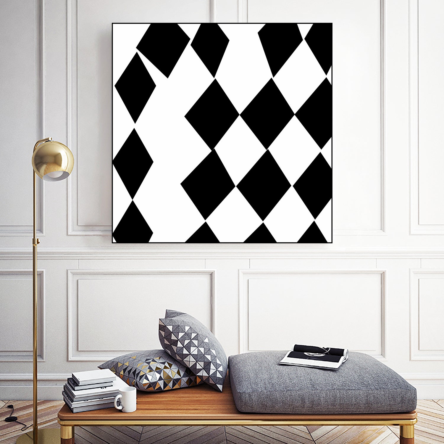 Black and White Harlequin by Katie Lawrence on GIANT ART - white digital drawing