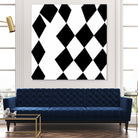 Black and White Harlequin by Katie Lawrence on GIANT ART - white digital drawing