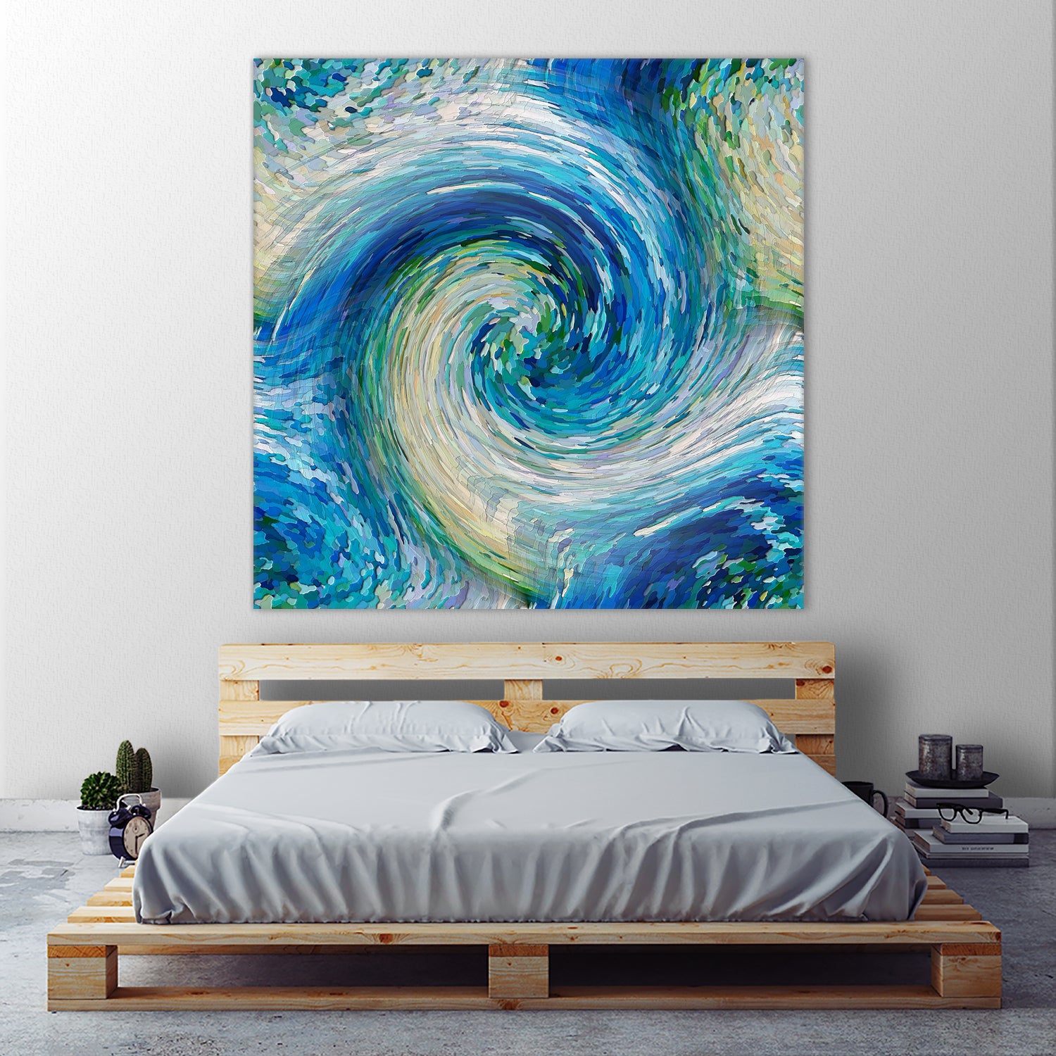 Wave to Van Gogh by David Manlove on GIANT ART - blue digital painting