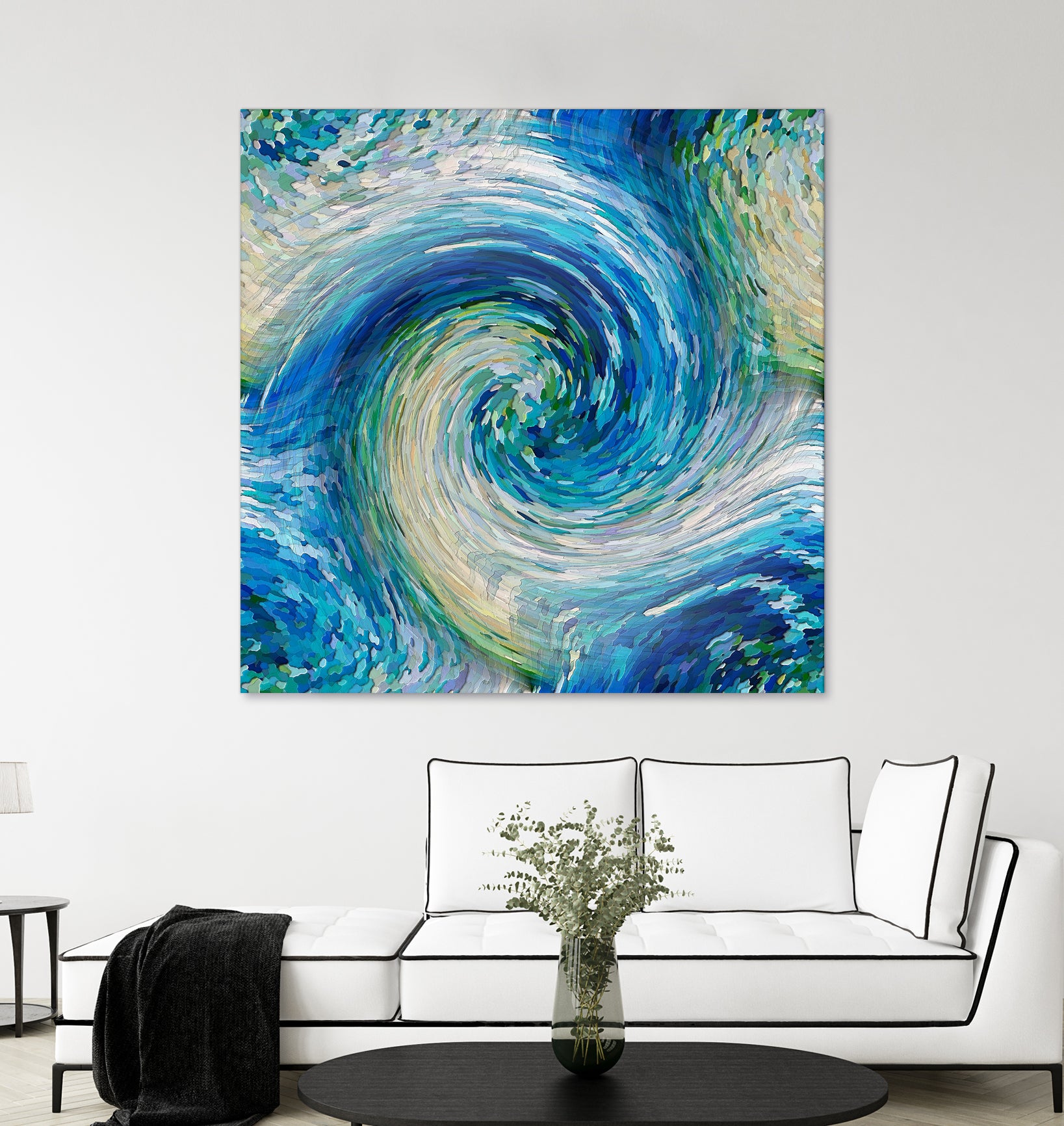 Wave to Van Gogh by David Manlove on GIANT ART - blue digital painting