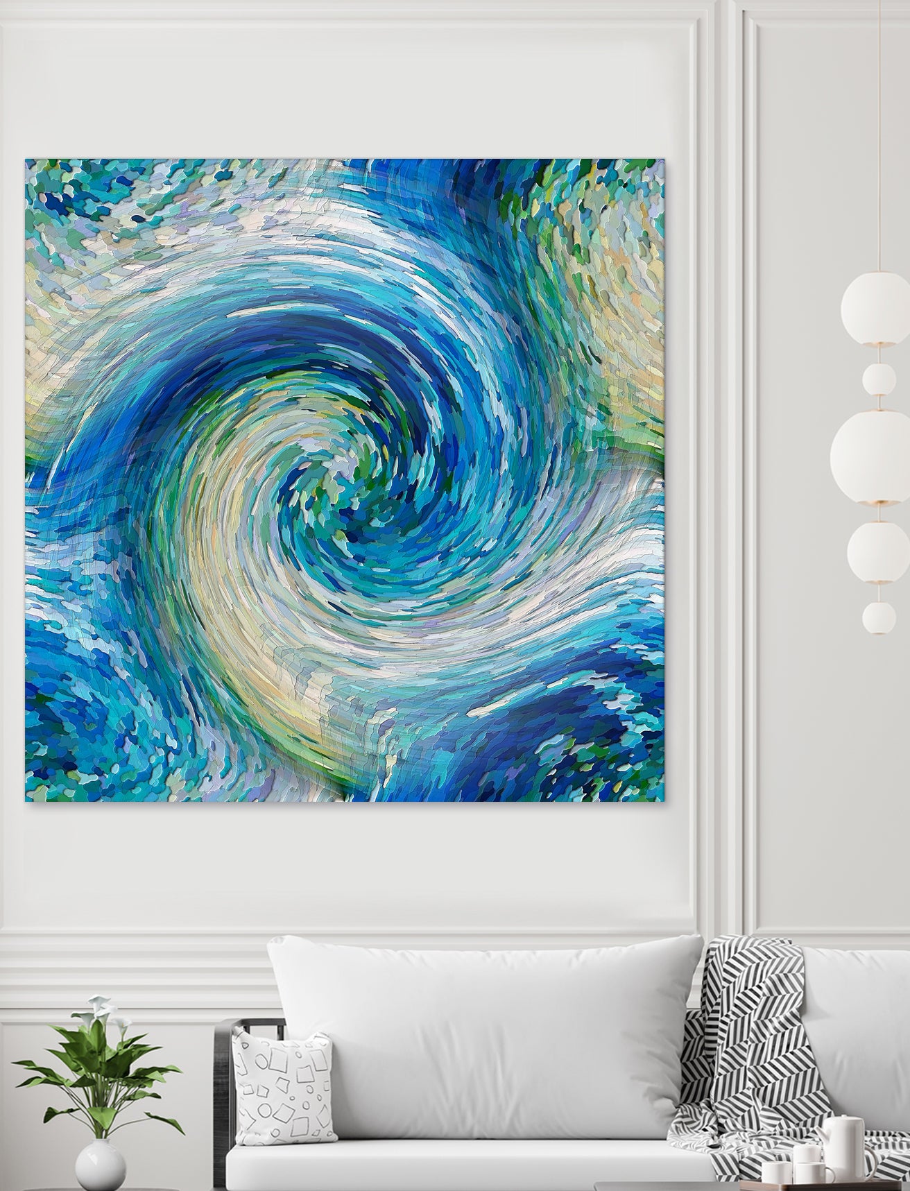 Wave to Van Gogh by David Manlove on GIANT ART - blue digital painting