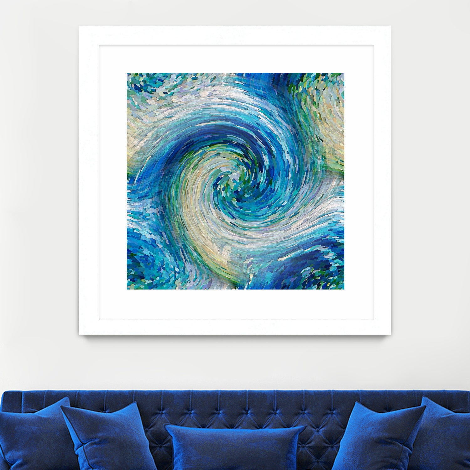 Wave to Van Gogh by David Manlove on GIANT ART - blue digital painting