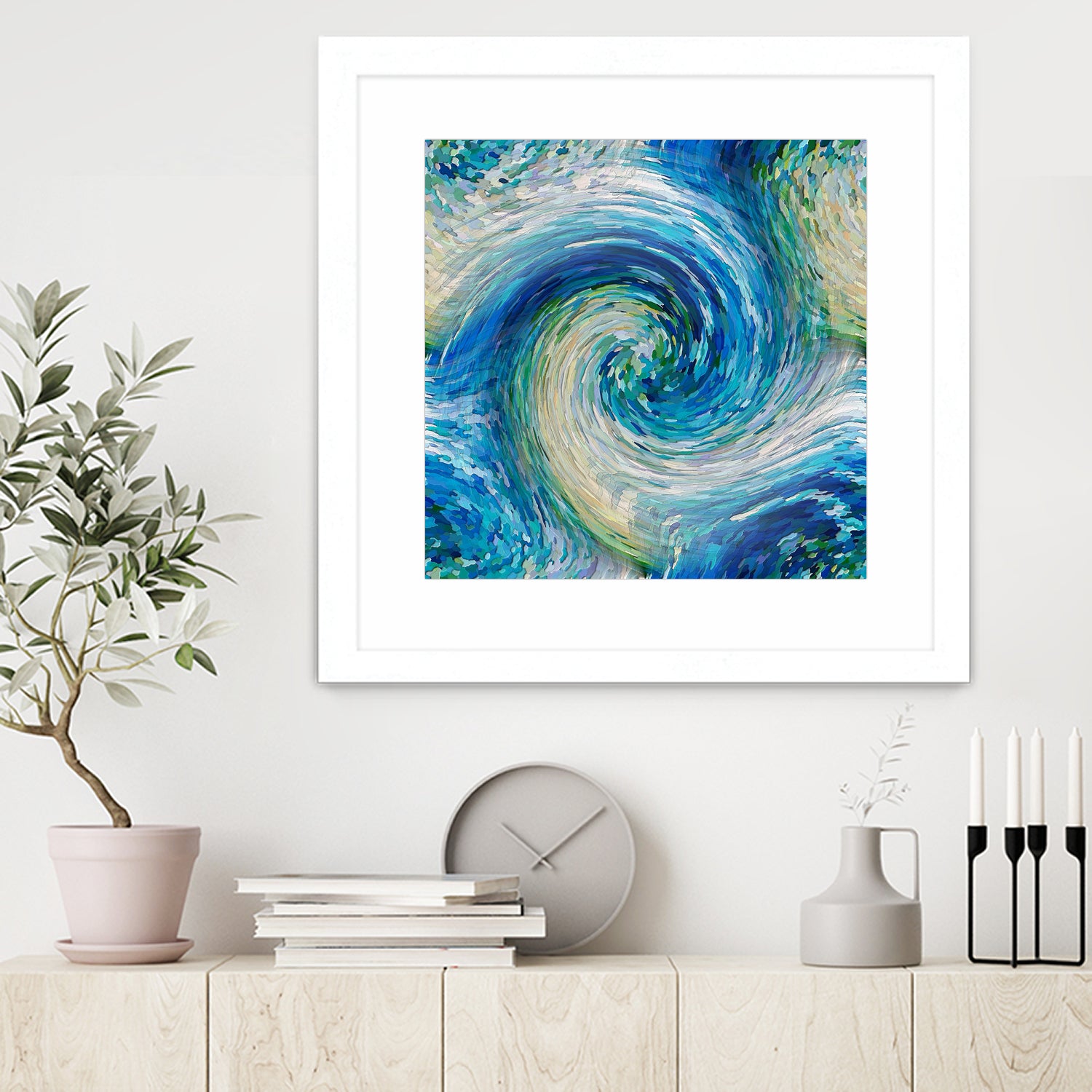 Wave to Van Gogh by David Manlove on GIANT ART - blue digital painting