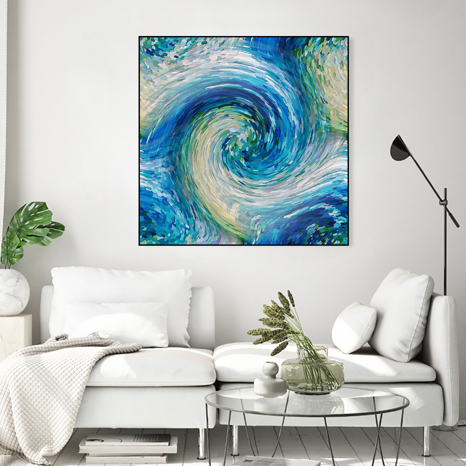 Wave to Van Gogh by David Manlove on GIANT ART - blue digital painting