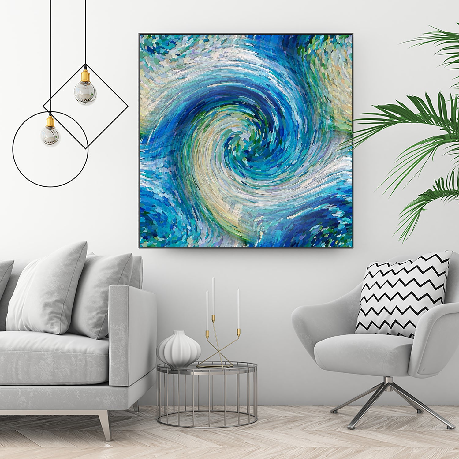 Wave to Van Gogh by David Manlove on GIANT ART - blue digital painting