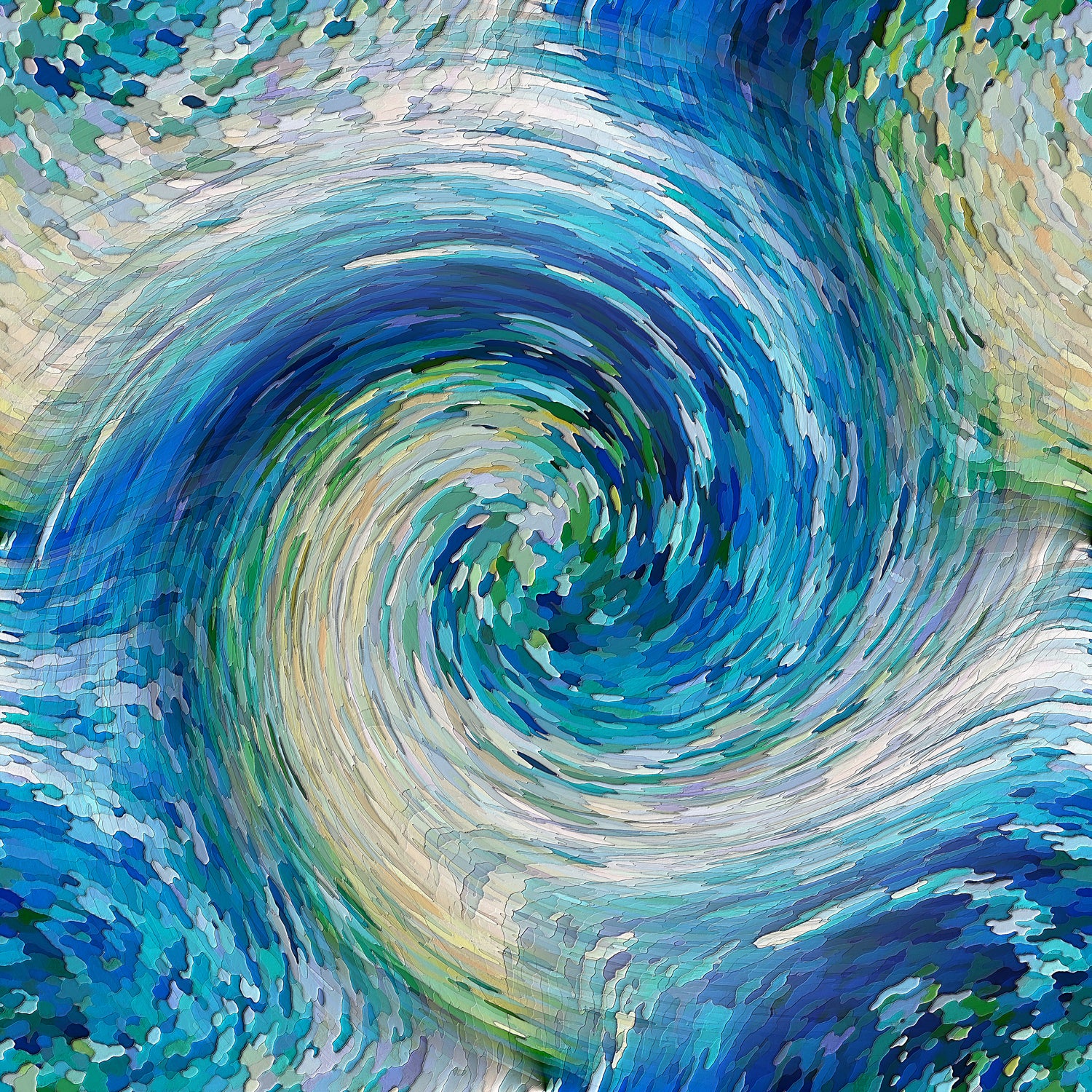 Wave to Van Gogh by David Manlove on GIANT ART - blue digital painting