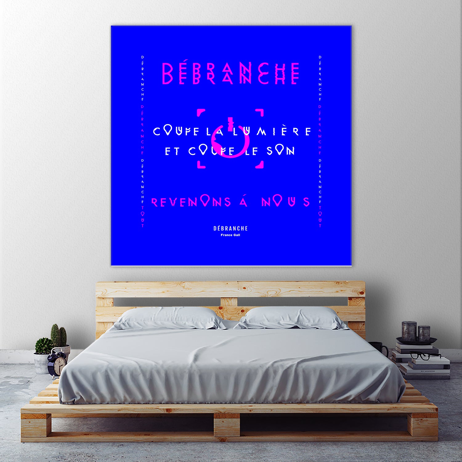 France Gall - Débranche by Amandine Lisoir on GIANT ART - blue typography