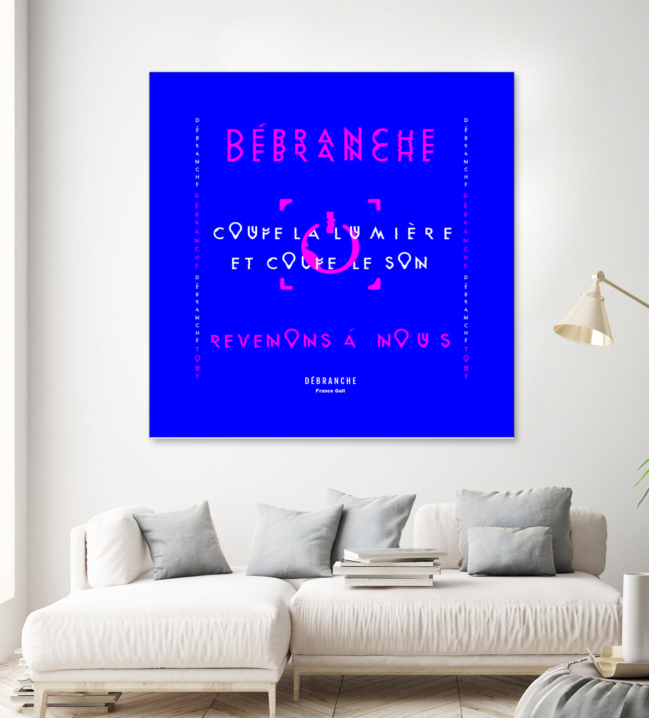 France Gall - Débranche by Amandine Lisoir on GIANT ART - blue typography