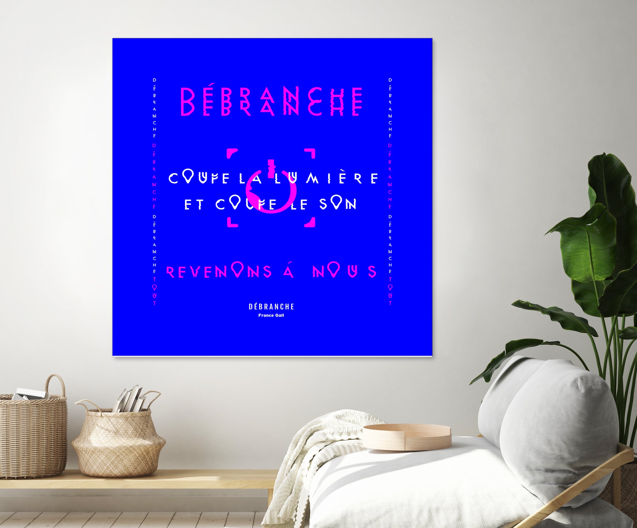 France Gall - Débranche by Amandine Lisoir on GIANT ART - blue typography