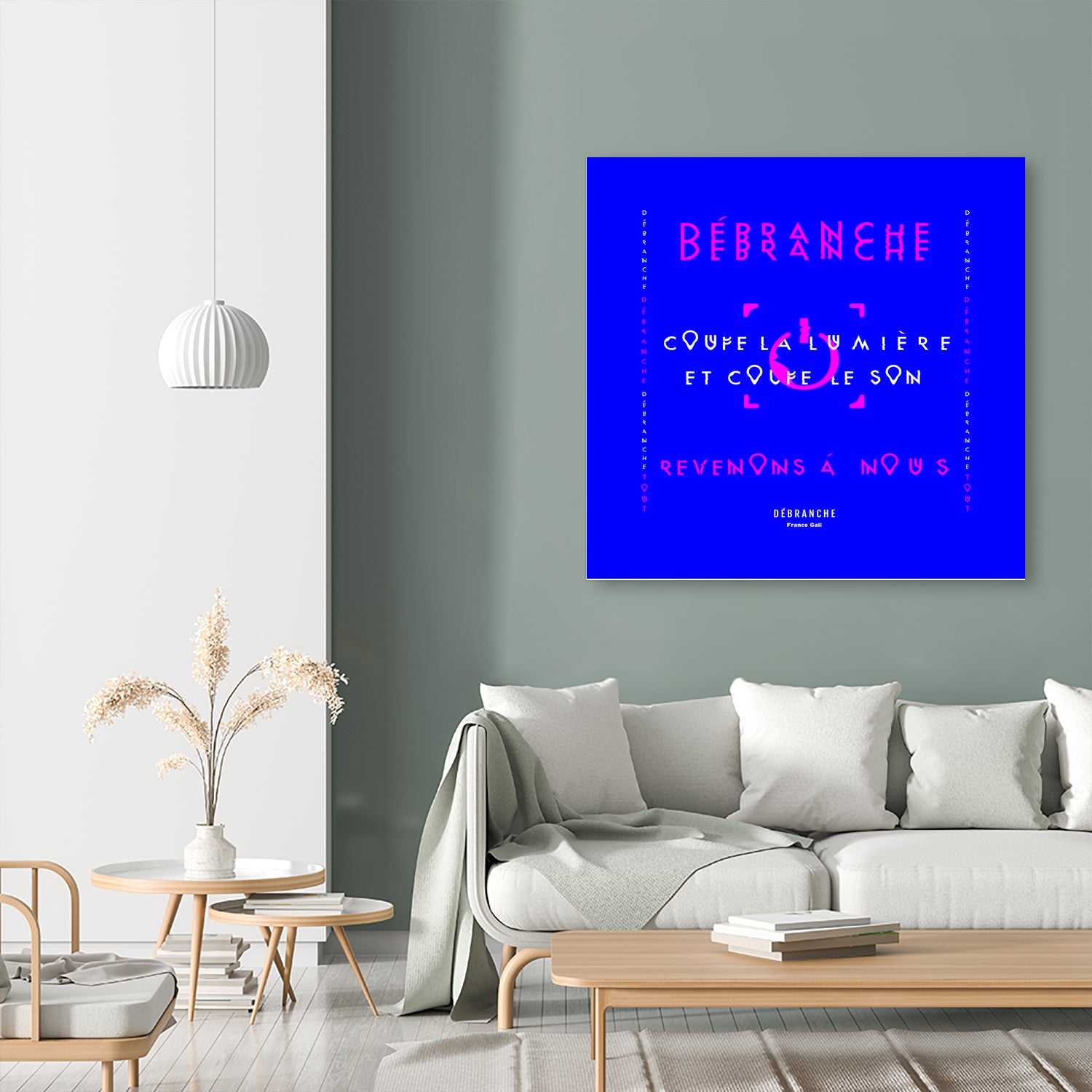 France Gall - Débranche by Amandine Lisoir on GIANT ART - blue typography