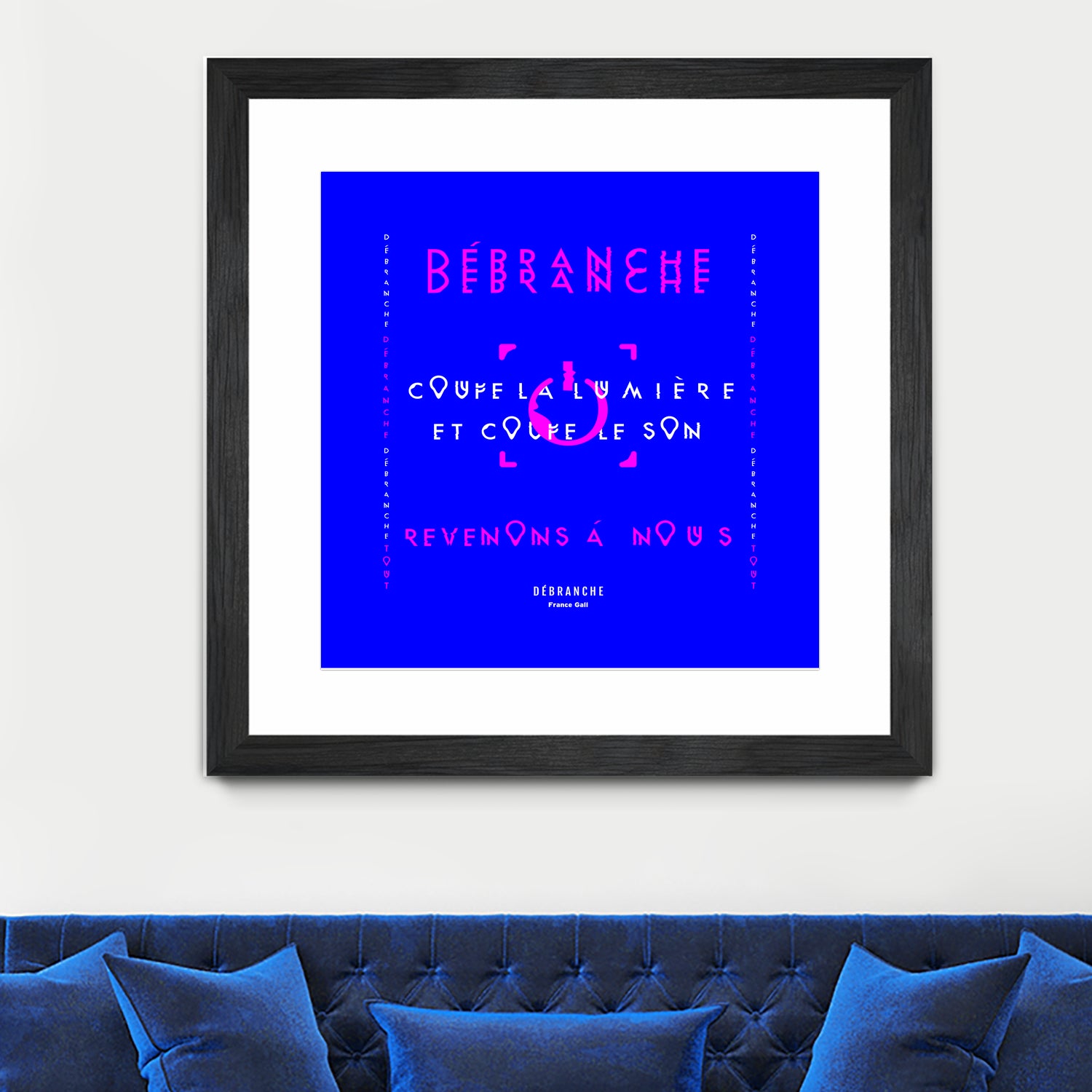 France Gall - Débranche by Amandine Lisoir on GIANT ART - blue typography