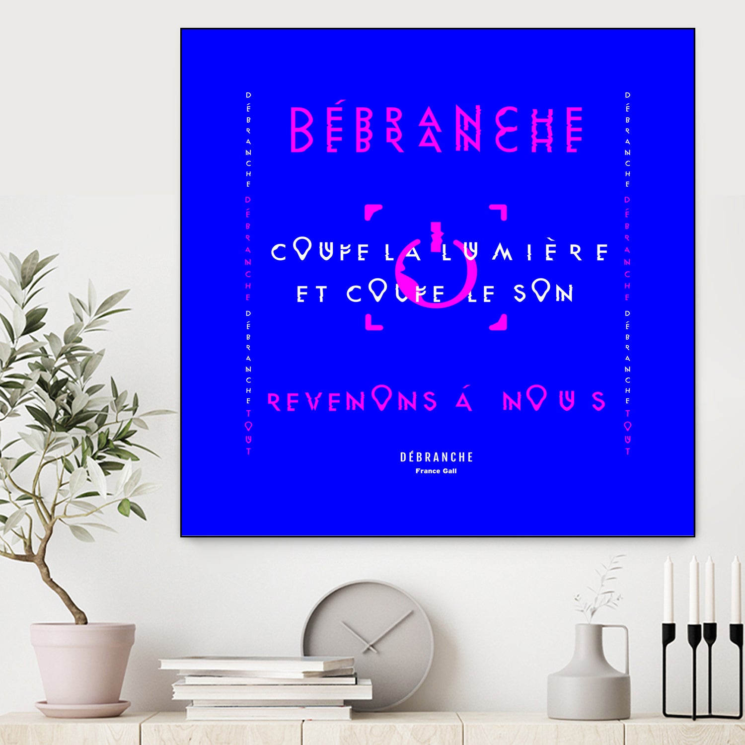 France Gall - Débranche by Amandine Lisoir on GIANT ART - blue typography