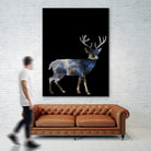 Marble Deer by Gamze Genc Celik on GIANT ART - blue vector illustration