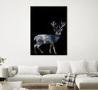 Marble Deer by Gamze Genc Celik on GIANT ART - blue vector illustration