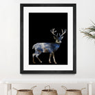 Marble Deer by Gamze Genc Celik on GIANT ART - blue vector illustration