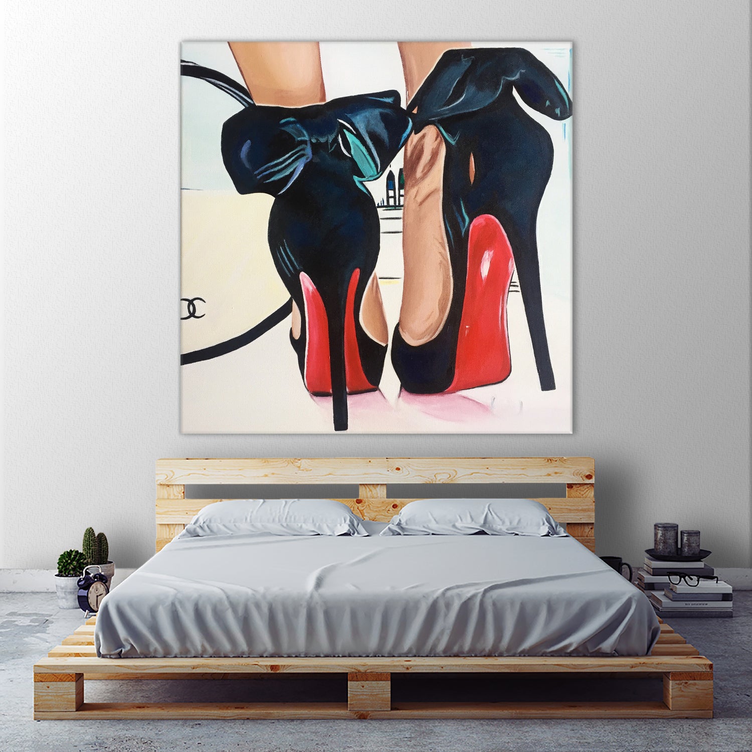 Date Night High Heels by Karim Aboud on GIANT ART - red mixed media