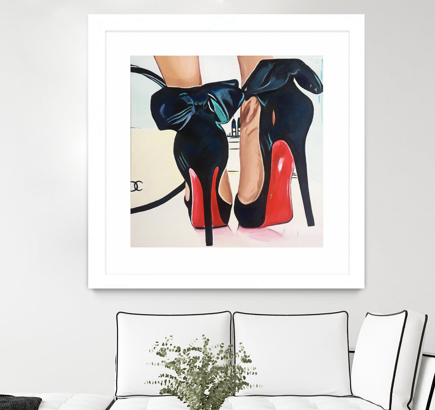 Date Night High Heels by Karim Aboud on GIANT ART - red mixed media